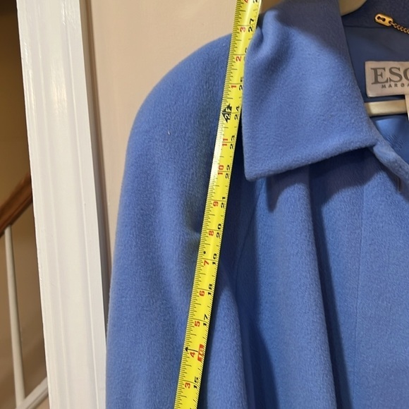 Escada Margaretha Ley Periwinkle/Sky Blue Wool silk lined coat size 40 - Picture 5 of 9